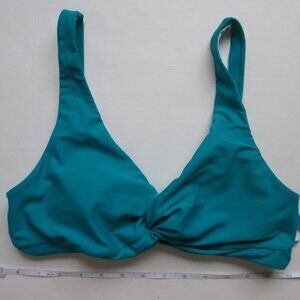 NWT Cupshe Swimsuit Swim Bikini Top Aqua Green sz M Reg New